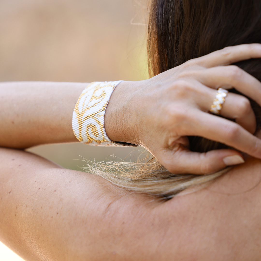 Bracelet "White & Gold"