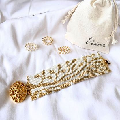 Bracelet "White & Gold"