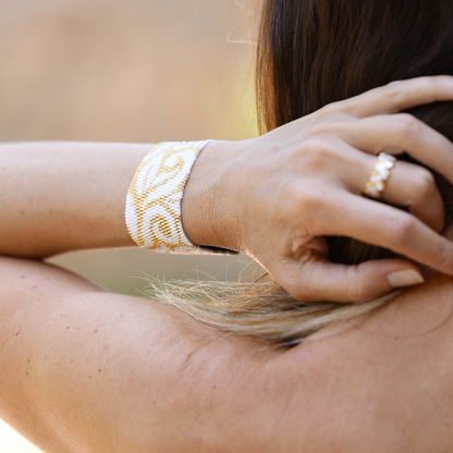 Bracelet "White & Gold"